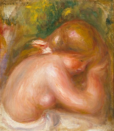 Nude Torso of Young Girl by Pierre Auguste Renoir